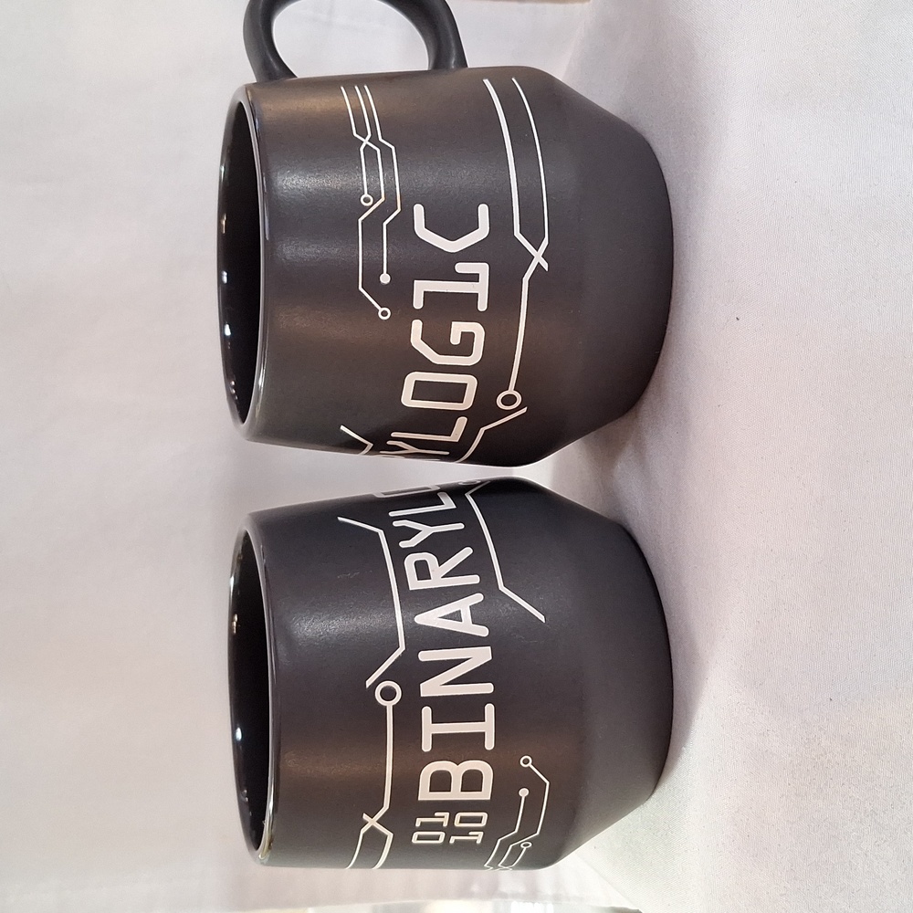 #ABE Mug cup Binarylogic pair